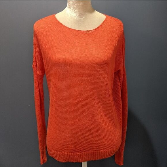 NWT Theory Dark Peach Colored Sweater size Petite - Picture 6 of 7